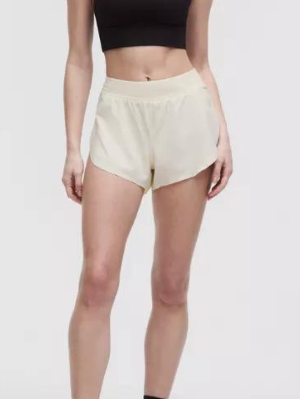 Lululemon Fast and Free High-Rise Split Short 3 “ Bone New